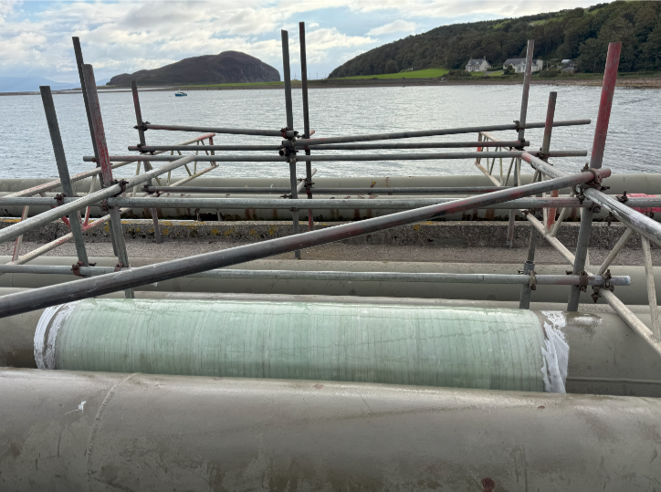 Pipeline repair in progress